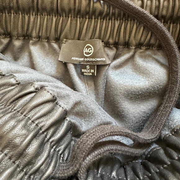 AG Adriano Goldschmied Pleather Nova Sweatpants / Joggers Black Size Small - Picture 9 of 11